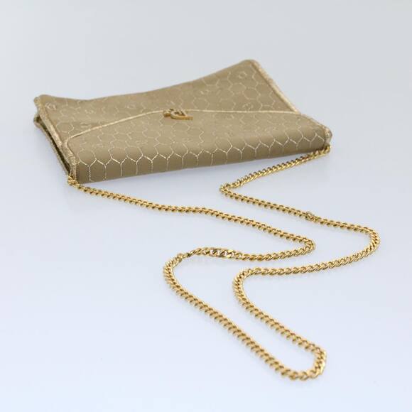 DIOR Honeycomb Canvas Chain Shoulder Bag Beige - Picture 7 of 12